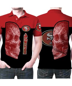Add Some Edge To Your Style With Our Skull San Francisco 49ers Flowers Pattern 3D All Over Print Polo Shirt