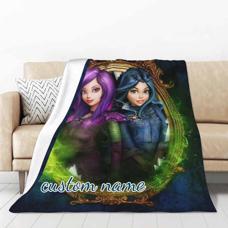 Add Some Magic to Your Living Space with Personalized Disney Descendants Tapestry Blanket - Image 2