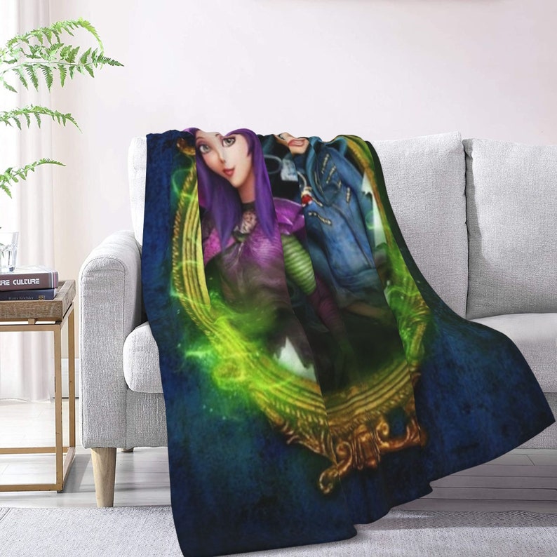 Add Some Magic to Your Living Space with Personalized Disney Descendants Tapestry Blanket - Image 3