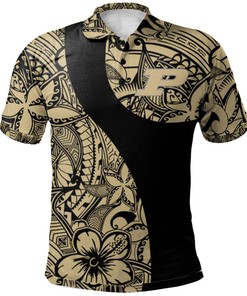 Add Some Polynesian Flair to Your Look with the NCAA Purdue Boilermakers Gold and Black Polynesian Polo Shirt