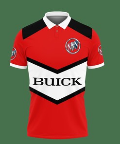 Add a Pop of Color to Your Wardrobe with Our Red 3D Printed Buick Ttt-Ht Polo Shirt Ver 1 Made from Breathable Fabric