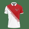Add a Pop of Color to Your Wardrobe with Our Red 3D Printed Corvette Lph-Ht Polo Shirt