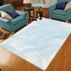 Add a Pop of Gold to your Living Room with a 70s Abstract Sky Clouds Area Rug