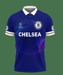 Add a Simple Elegance to Your Wardrobe with Our Blue 3D Printed Chelsea NQP-NH Polo Shirt Ver 1