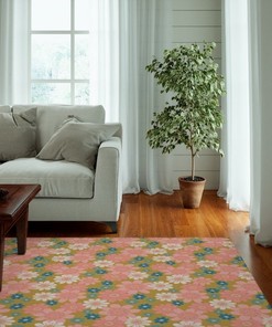 Add a Touch of 70s Style with Personalized 60s daisies retro rug for bedroom with Vintage 70s Area Rug