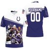 Add a personalized touch to your game day look with our Colts 3D personalized polo shirt featuring an all-over print