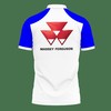 Add a pop of color to your workwear with this Blue 3D Printed Massey Ferguson Nct-Hl Polo Shirt