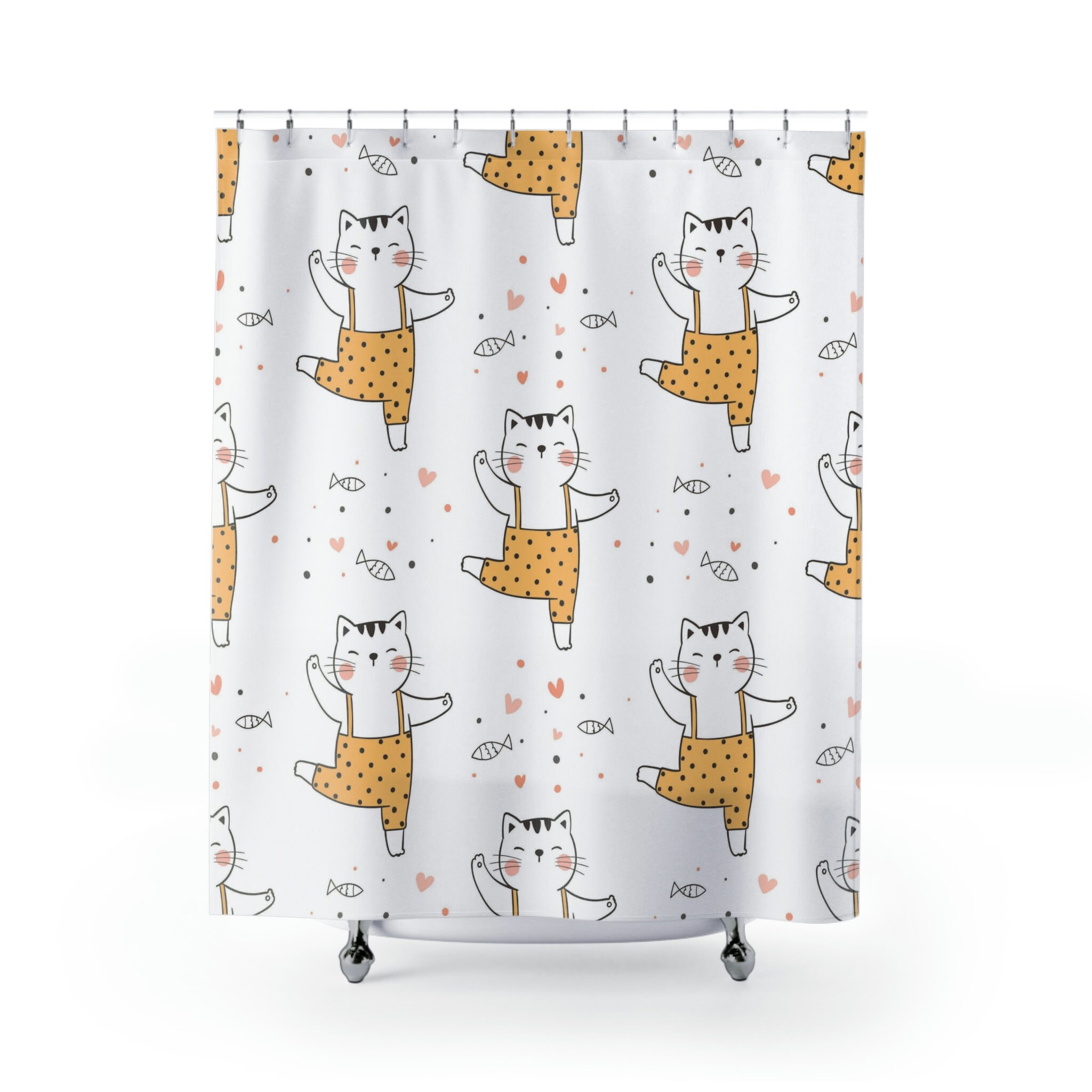 Add some fun to your bathroom with this Dancing Cat Shower Curtain - Image 2