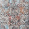 Adiva Rugs Printed Persian Vintage Area Rug - Machine Washable and Non-Slip with Non-Slip Floor Carpet