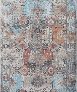 Adiva Rugs Printed Persian Vintage Area Rug - Machine Washable and Non-Slip with Non-Slip Floor Carpet