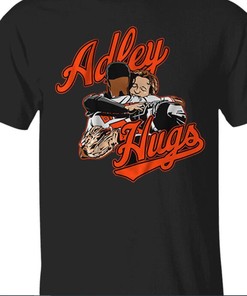 Adley Rutschman Hugs Baltimore Orioles Baseball Black T-Shirt 2023 Mlb Tee For Fans