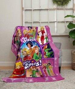 Adorable Personalized Totally Spies Blanket - Perfect for Kids' Halloween and Christmas Gifts