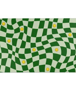 Aesthetic Retro Green Pastel Area Rug with Vintage-inspired Touch for Bedroom and Living Room Decor