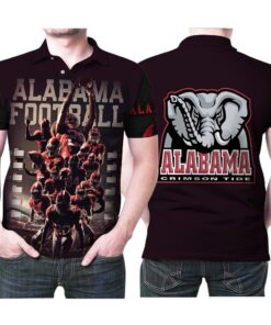 Alabama Crimson Tide Football Legends 3D Allover Print Polo Shirt for Fans and Gift