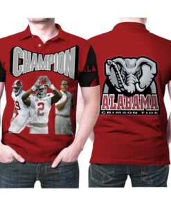 Alabama Crimson Tide Football University Champion NFL Team Logo 3D Allover Print Polo Shirt for Fans and Gift