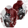 Alabama Crimson Tide Jack Skellington and Zero 3D Hoodie in All Over Print