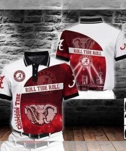 Alabama Crimson Tide NCAA 3D Polo Hoodie All Over Print Shirt for Fans