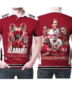 Alabama Crimson Tide National Champion Legend Football Players 3D Allover Print Polo Shirt for Fans and Gift