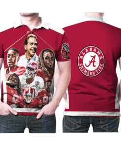 Alabama Crimson Tide National Champions and Great Football Players 3 Polo Shirt