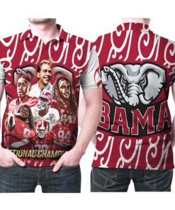 Alabama Crimson Tide National Champions and Great Football Players 3D Allover Print Polo Shirt for Fans and Gift