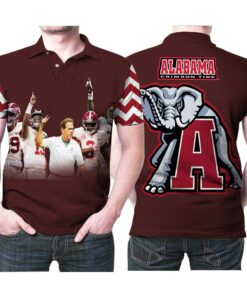 Alabama Crimson Tide National Champions and Great Football Players Gift Polo Shirt for Fans