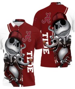 Alabama Crimson Tide The Nightmare Before Christmas Jack Skellington and Zero Polo Shirt
