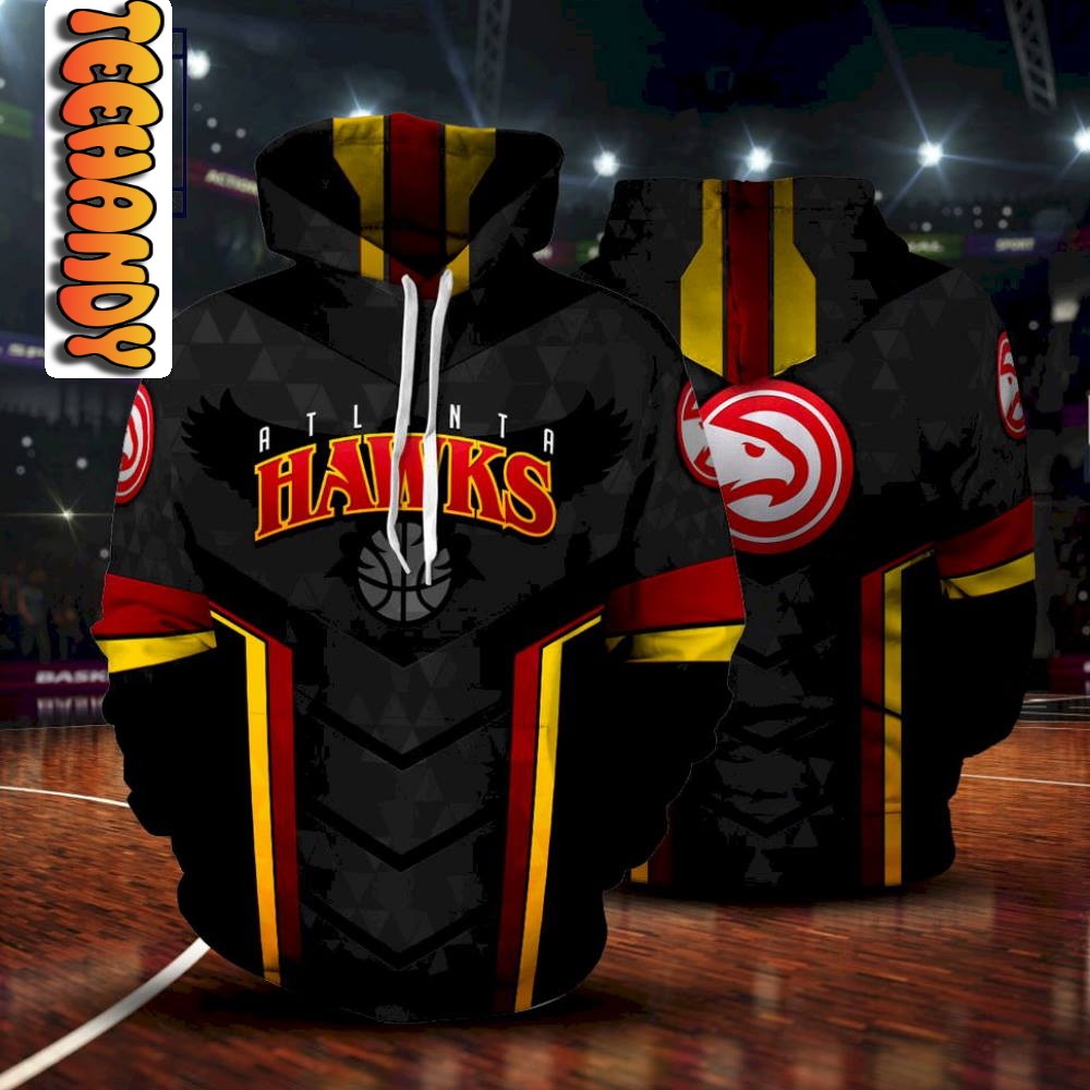 Alanta Hawks Premium All Over Print 3D Hoodie Men