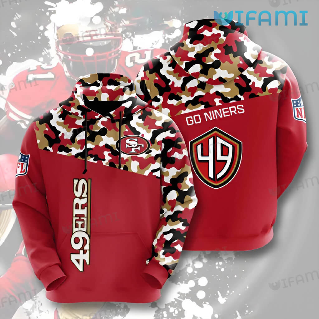 All Over Print 3D Camo Hoodie 3D Go Niners San Francisco 49ers Gift