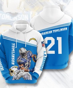 All Over Print 3D Hoodie for Men with Custom Sport Design for Los Angeles Chargers Fans