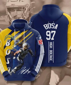 All Over Print 3D Hoodie for Women with Custom Sport Design for Los Angeles Chargers Fans