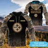 All Over Print Hoodies for Women - Pittsburgh Steelers Custom Name