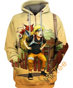 All Over Print Kurama And Naruto Hoodie 3D