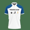 All Over Print Polo Shirt with 3D Printed Golf Weekend Vth-Va Polo Shirt (Blue)