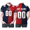 All Over Print Polo Shirt with Personalized Tom Brady Vapor Navy Red Two Tone Jersey Style