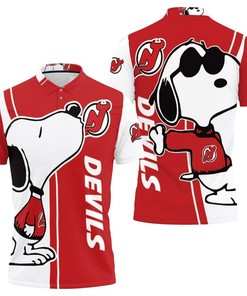 All Over Print Shirt 3D T-Shirt featuring 3D Printed New Jersey Devils Snoopy Lover Polo Shirt