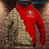 All Over Print Text Pattern Hoodie 3D San Francisco 49ers Gift