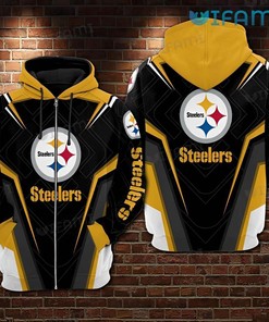 All Over Print Zip Up Hoodie Men - Steelers Color Block