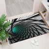 Altsuceser 3D Carpet Bottomless Hole Optical Illusion Area Rug (D, Rubber Mats) with 3D Vortex Illusion