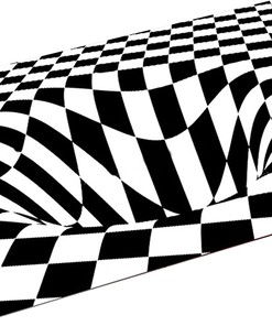 Altsuceser 3D Carpet Bottomless Hole Optical Illusion Area Rug - Large Vortexes Illusion Floor Mat