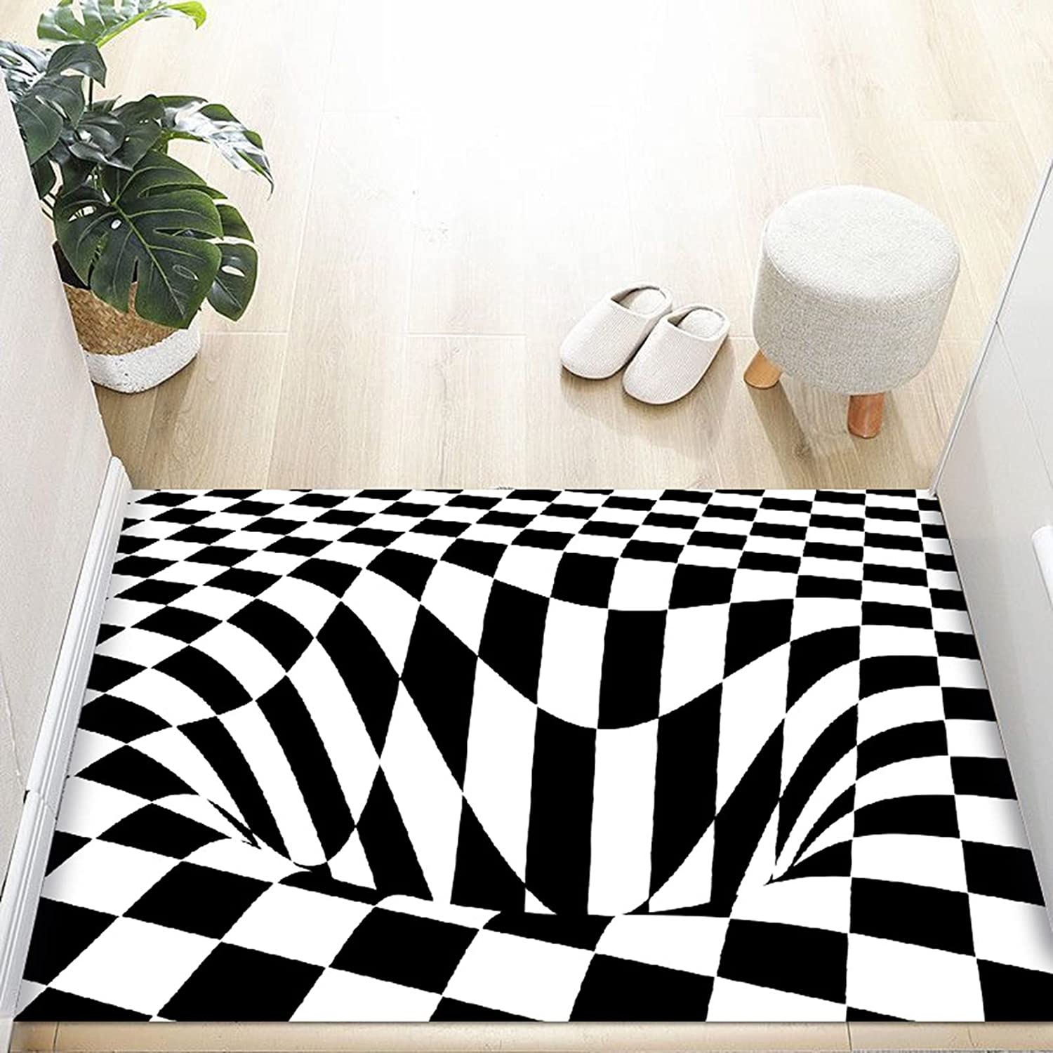 Altsuceser 3D Carpet Bottomless Hole Optical Illusion Area Rug - Large Vortexes Illusion Floor Mat - Image 2