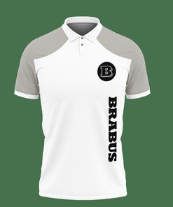 Always in Style in Grey: 3D Printed Brabus Nct-Lt Polo Shirt Ver 1 with Personalized Design