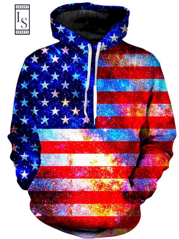 American Flag All Over Print 3D Hoodie