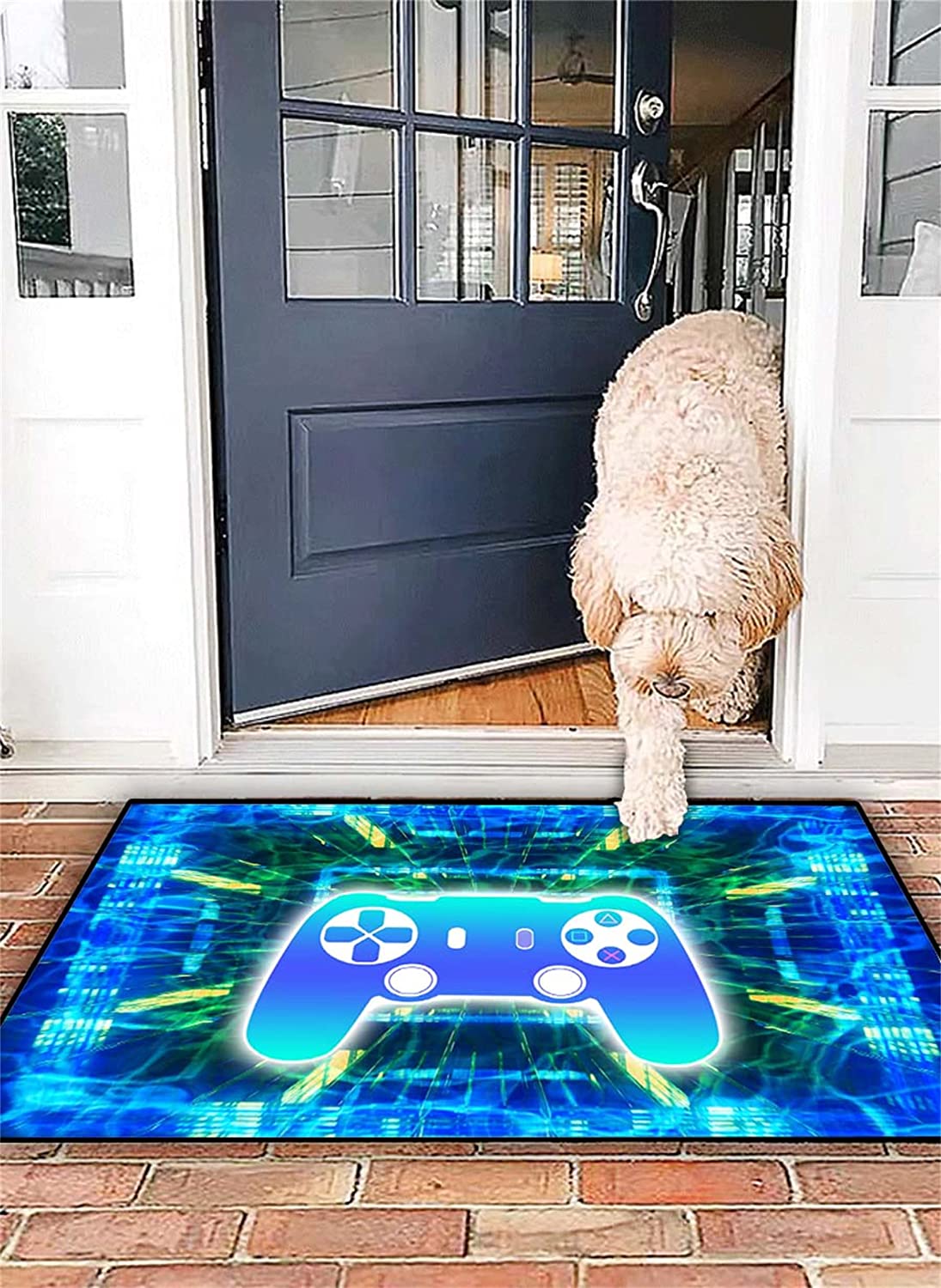 American Flag Gaming Rug for Boys Room Decor with Video Game Controller - Image 3