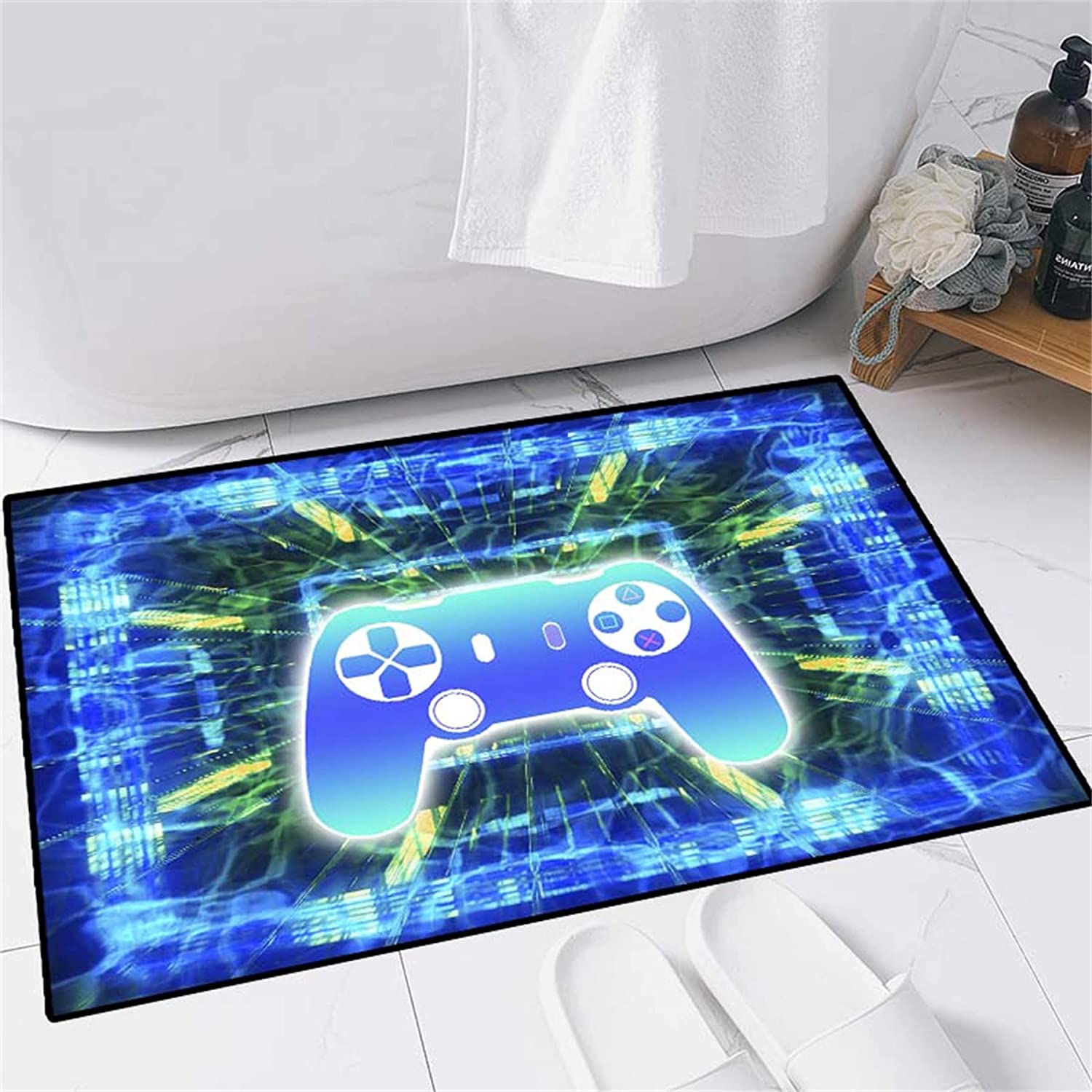American Flag Gaming Rug for Boys Room Decor with Video Game Controller - Image 4