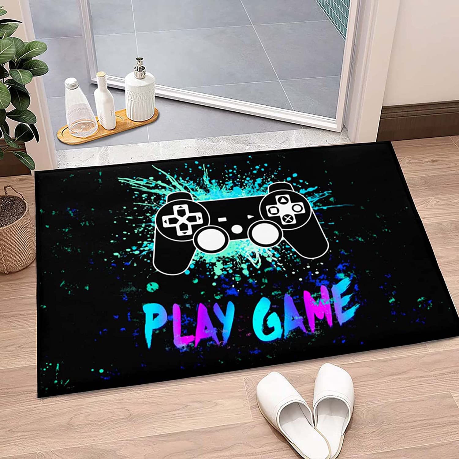 American Flag Gaming Rug for Boys Room with Small Size Polyester Mat