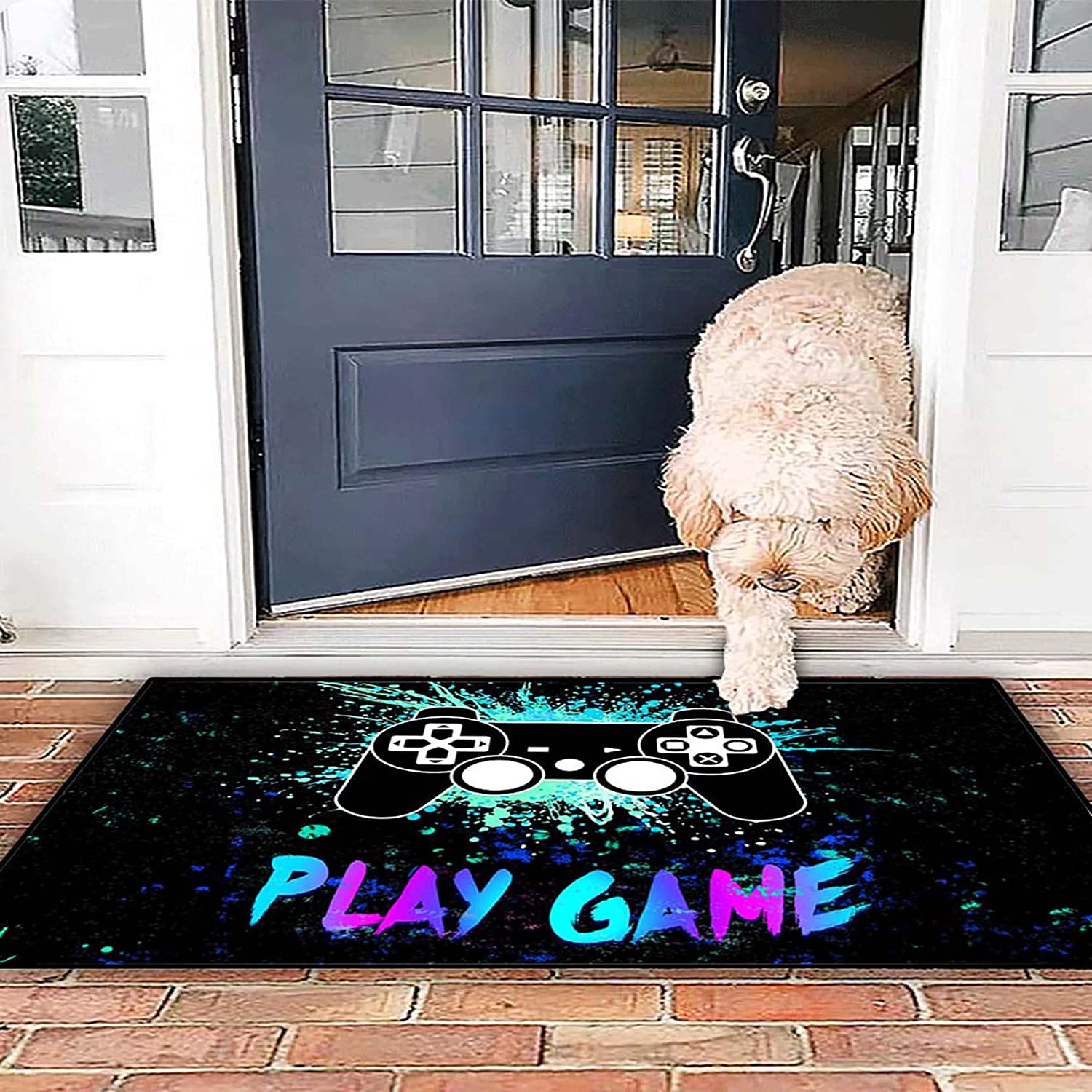 American Flag Gaming Rug for Boys Room with Small Size Polyester Mat - Image 3