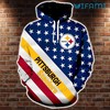 American Flag Pattern - Steelers Sideline 3D All Over Print Hoodie