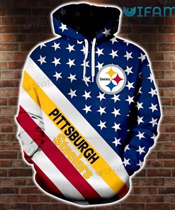 American Flag Pattern - Steelers Sideline 3D All Over Print Hoodie
