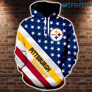 American Flag Pattern - Steelers Sideline 3D All Over Print Hoodie - Image 2