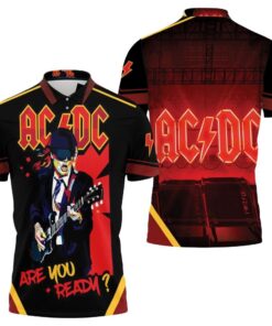 Angus Young of AC/DC is ready to rock your wardrobe with this unique, pop-art style polo shirt